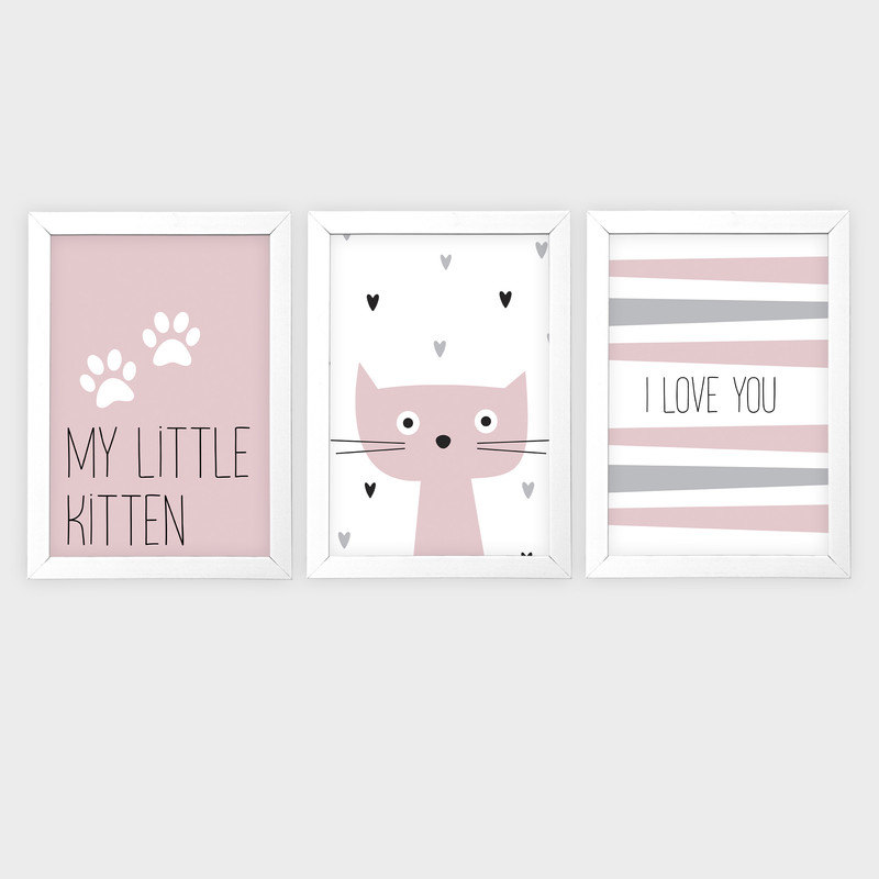 تابلو کودک و نوزاد مدل k172w مجموعه 3 عددی