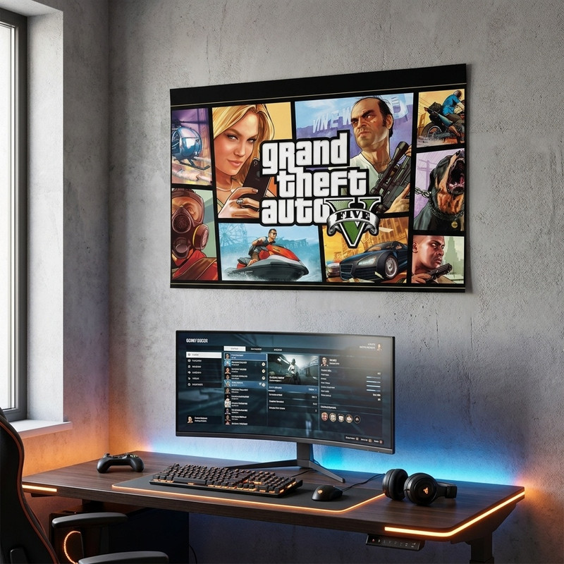 پوستر مدل جی تی ای GTA V کد 1748