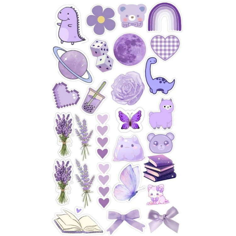 استیکر لپ تاپ طرح ماه کد 5 مجموعه 28 عددی