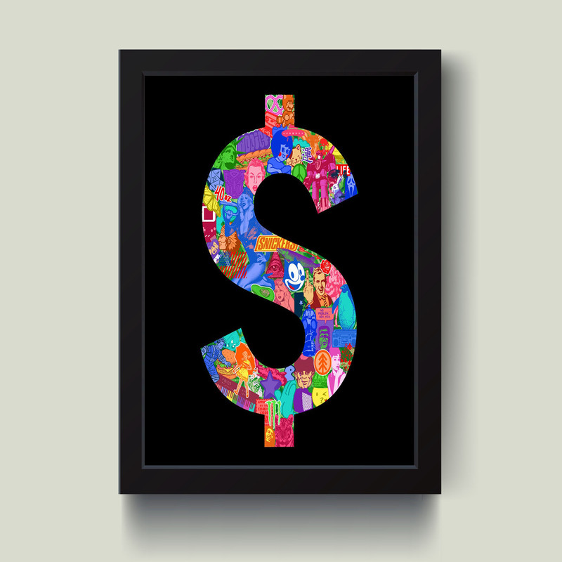 تابلو مدل Fantasy Dollar دلار کد m2429-b