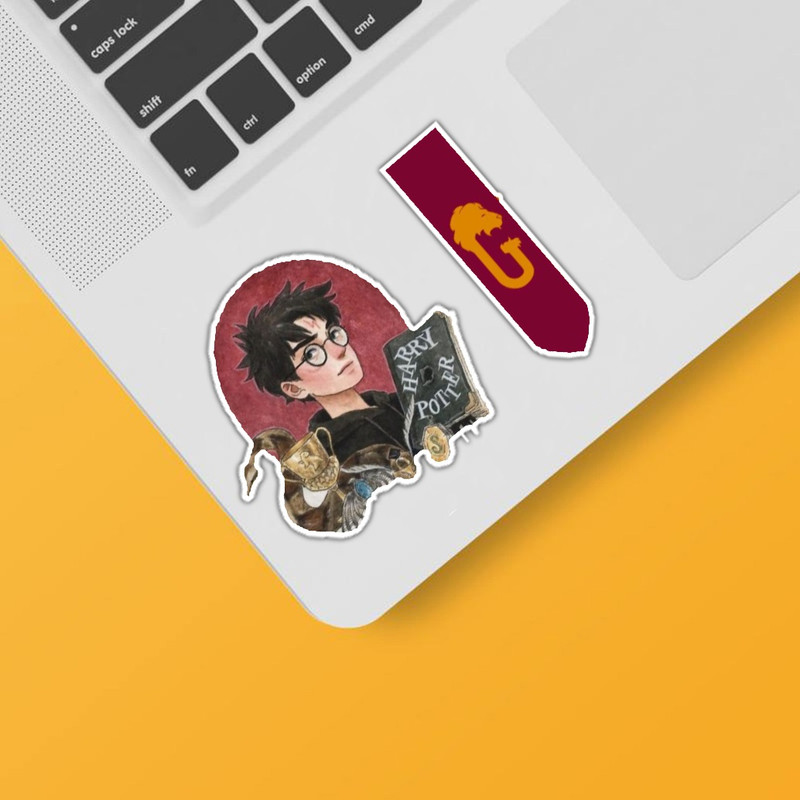 استیکر لپ تاپ و موبایل گوفی طرح هری پاتر گریفیندور مدل gryffindor 1 مجموعه 10 عددی