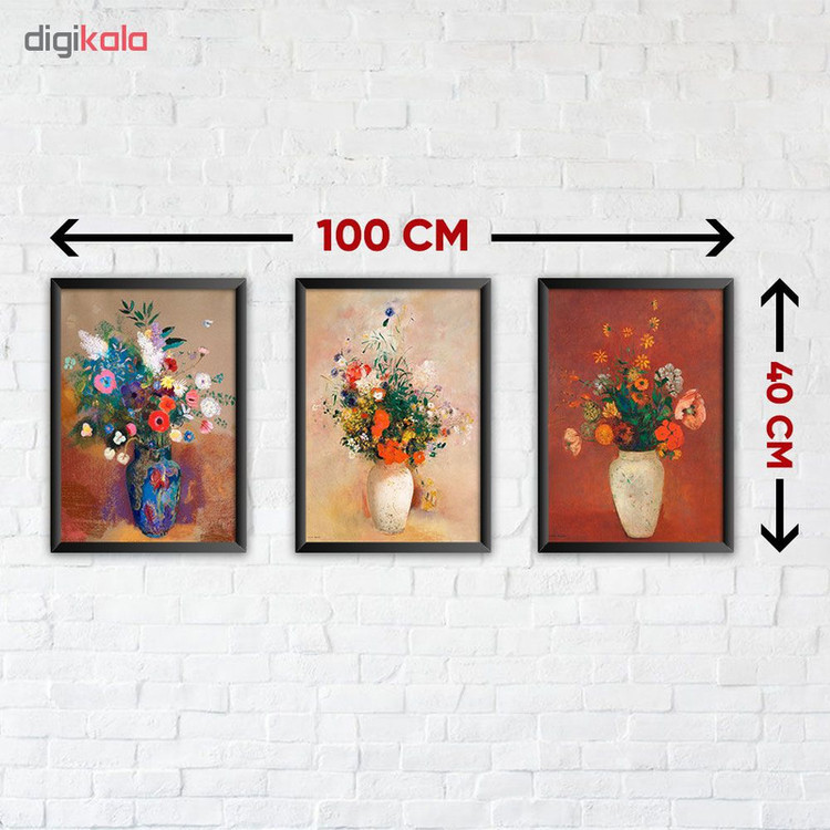 تابلو 3 تکه کد P002-FLOWER