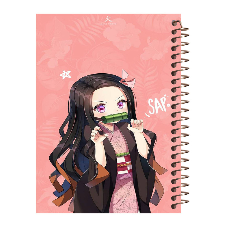 دفتر مشق 80 برگ مدل انیمه Kimetsu no Yaiba طرح نزوکو کد J301