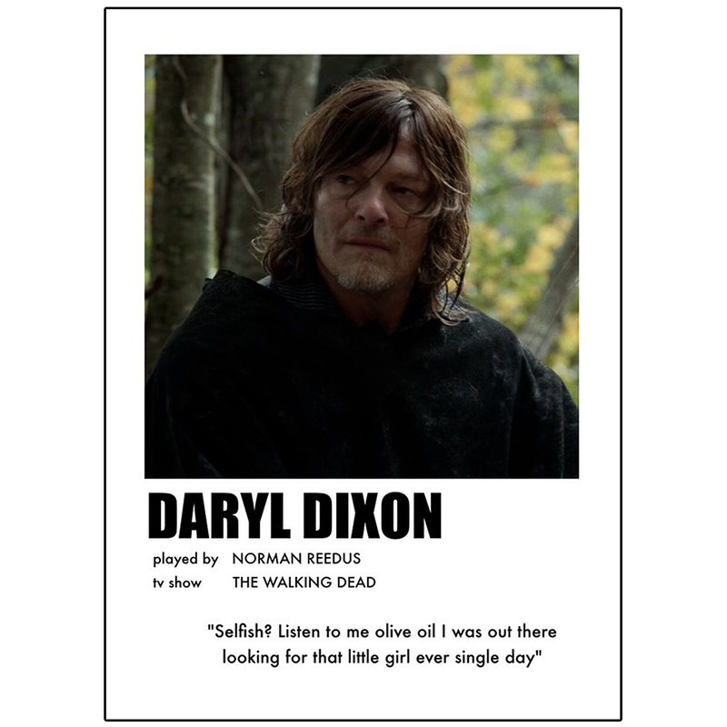 پوستر مدل سریال مردگان متحرک Walking Dead طرح دریل Daryl کد 1419