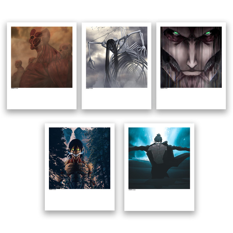 آویز تزیینی عرش مدل انیمه اتک آن تایتان Attack on Titan کد Asa006 مجموعه 5عددی