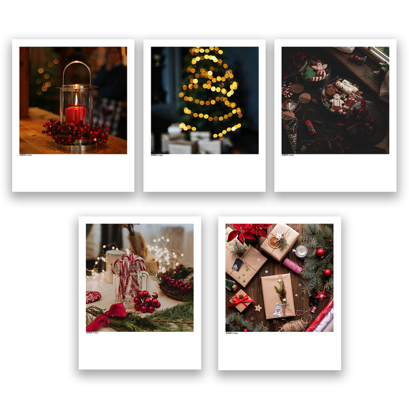 آویز تزیینی عرش مدل کریسمس Christmas کد Asa074 مجموعه پنج عددی