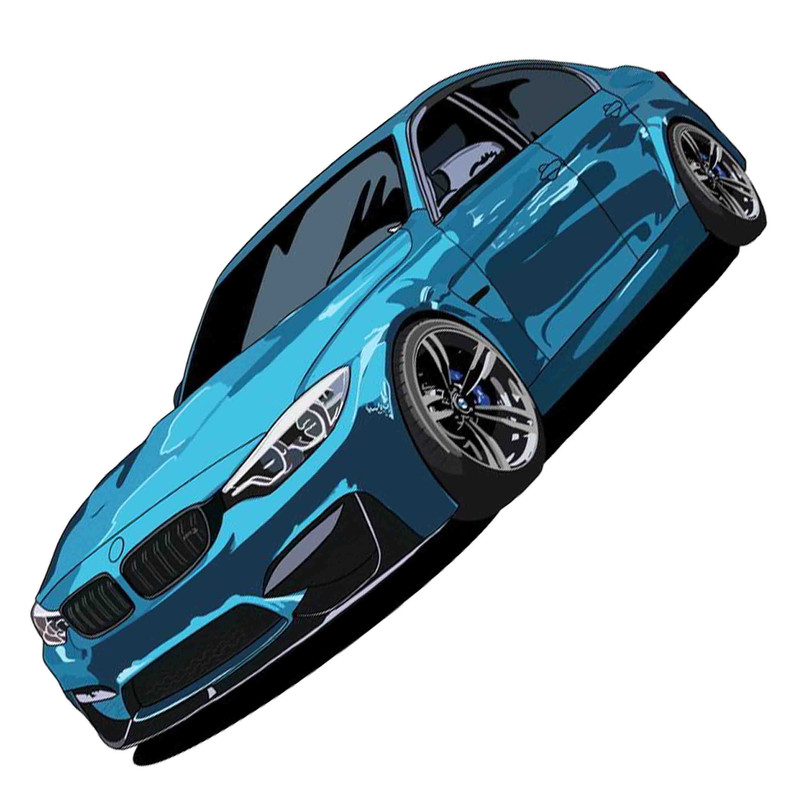 استیکر لپتاپ طرح ماشین BMW کد 9585