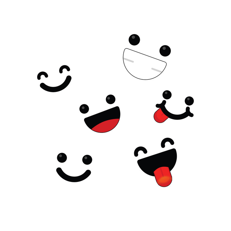 استیکر لپ تاپ طرح Emoji-1 مجموعه ۶ عددی