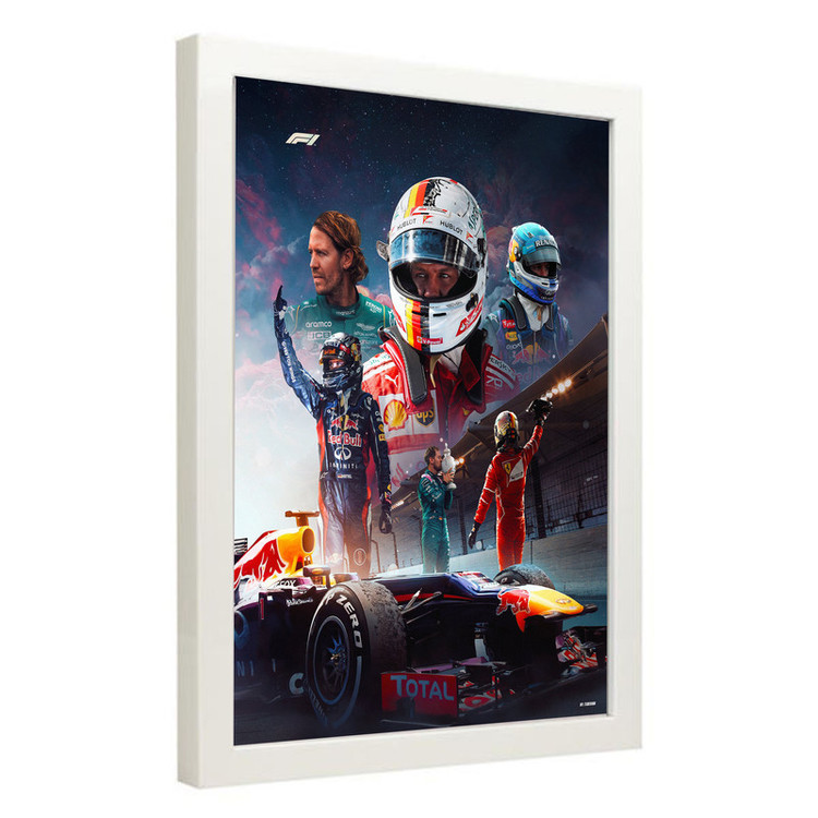 تابلو مدل فرمول یک سباستین وتل Vettel کد LA-F1G1021
