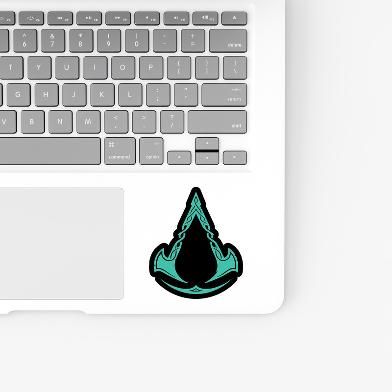 استیکر لپ تاپ و موبایل بووم طرح اساسین کرید مدل Logo کد AG34