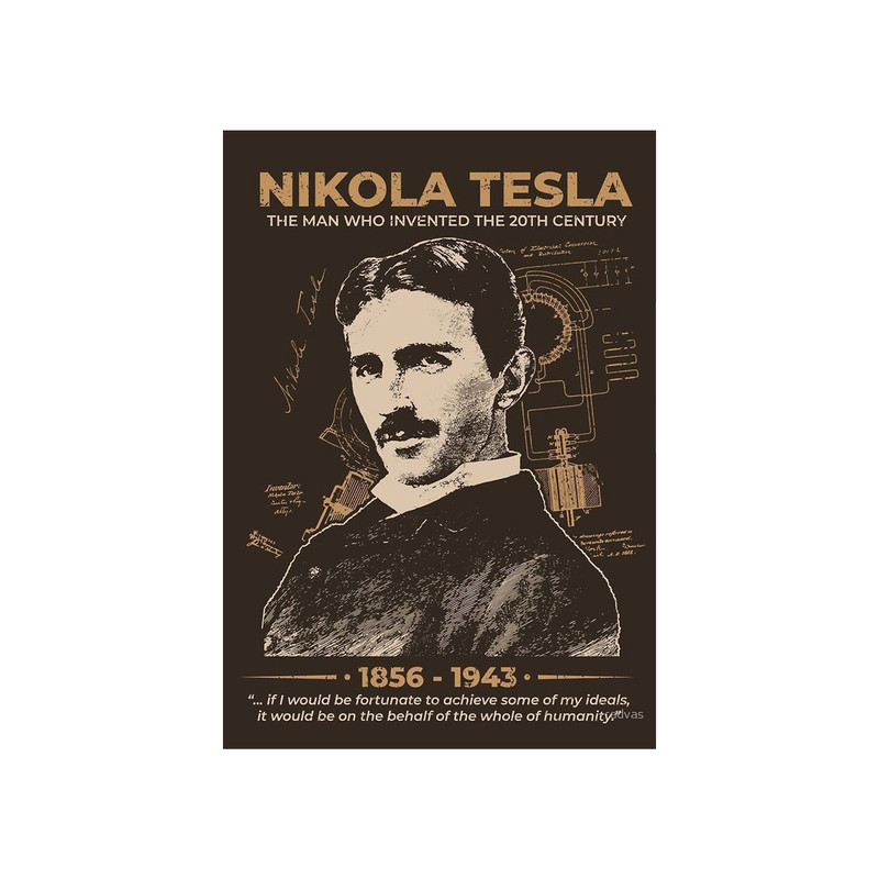 پوستر طرح نیکولا تسلا مدل Nikola Tesla 11062