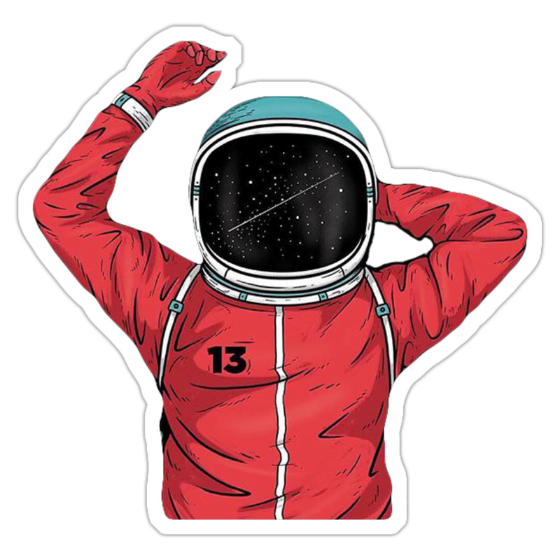 استیکر لپ تاپ طرح فضانورد مدل ufo33