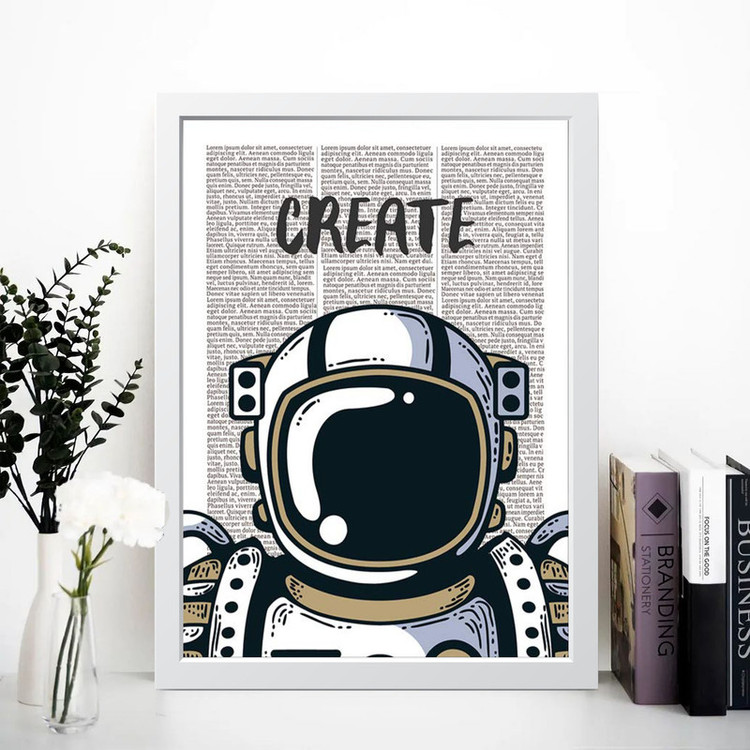 تابلو مدل فضانورد Create کدS1629-w