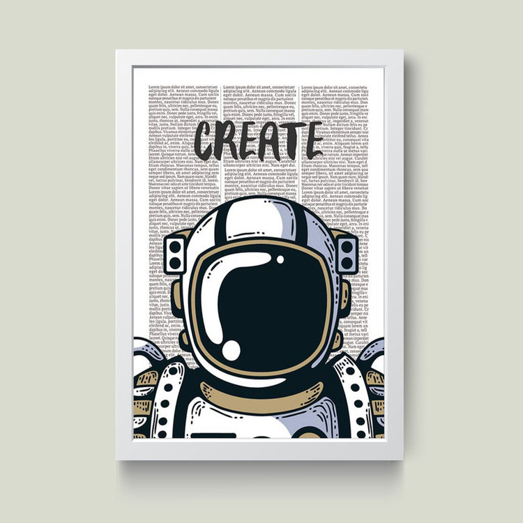 تابلو مدل فضانورد Create کدS1629-w