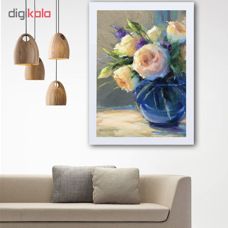 تابلو گالری استاربوی طرح گل و گلدان مدل هنری L43