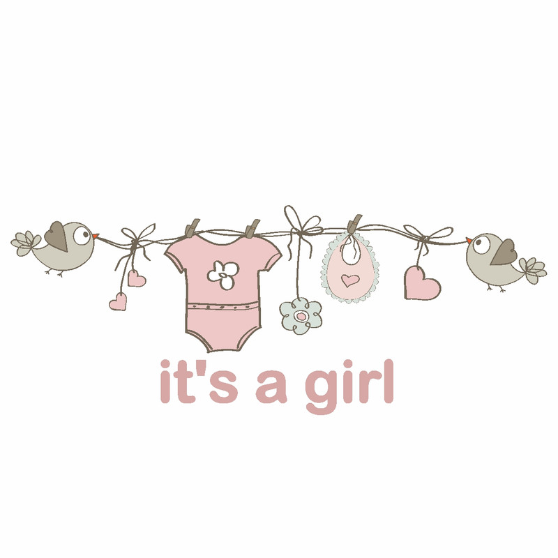 استیکر کودک طرح its a girl کد 01