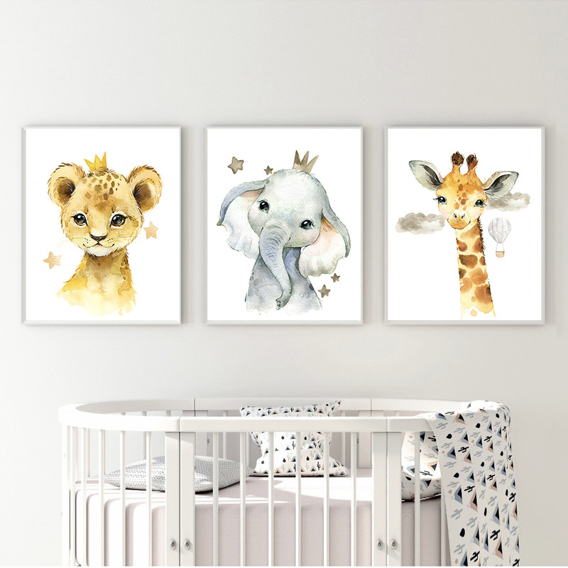 تابلو کودک مدل Safari Animals03 بسته 3 عددی