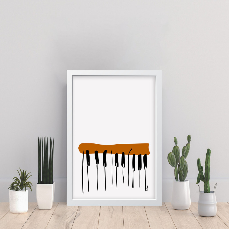 تابلو مدل مینیمال Piano کدS1412-w