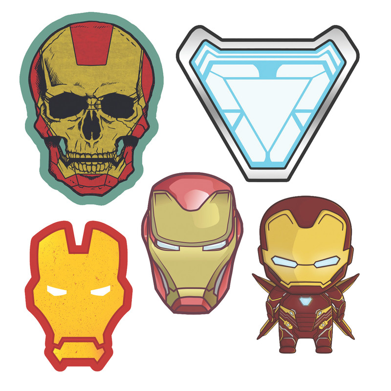 استیکر لپ تاپ طرح Marvel کد 1001 مجموعه 5 عددی