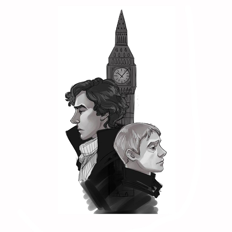 استیکر لپ تاپ و موبایل مدل سریال طرح شرلوک هولمز Sherlock Holmes کد 5108