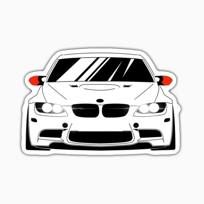 استیکر لپ تاپ و موبایل بووم طرح ماشین مدل BMW M3 کد ZX012