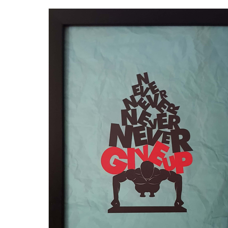 تابلو طرح never give up