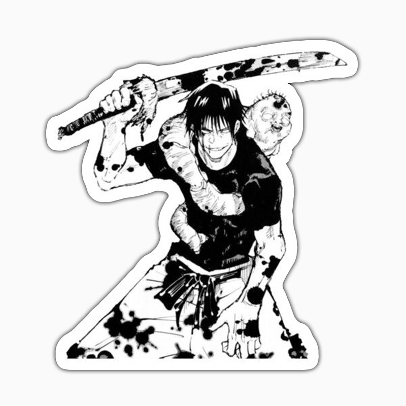استیکر لپ تاپ و موبایل بووم طرح Anime Jujutsu Kaisen مدل Zenin Toji کد TR109