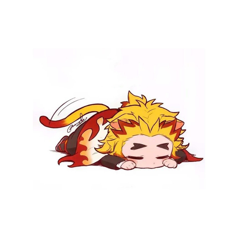 استیکر لپ تاپ و موبایل مدل انیمه طرح demon slayer Kyojuro Rengoku کد 1876