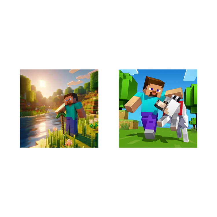 پوستر طرح بازی ماینکرفت مدل Minecraft 11091 مجموعه چهار عددی