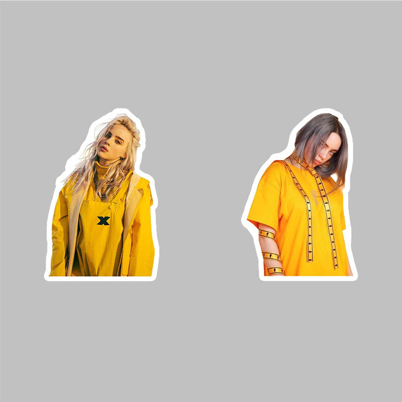 استیکر لپ تاپ کارنیکا طرح بیلی آلیش مدل Billie Eilish-2222087 مجموعه 2 عددی