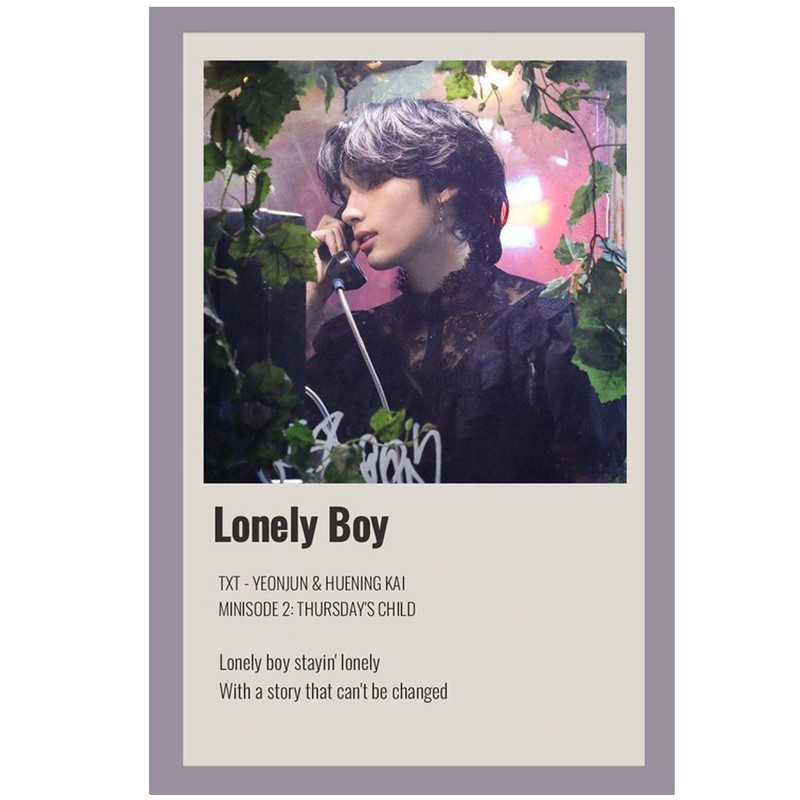 پوستر مدل آهنگ Lonely Boy تی اکس تی TXT طرح هیونینگ کای Huening Kai کد 775