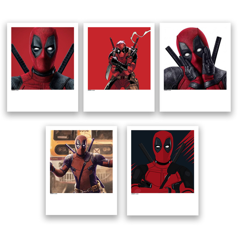 آویز تزیینی عرش مدل فانتزی ددپول Deadpool کد Asa242 مجموعه پنچ عددی