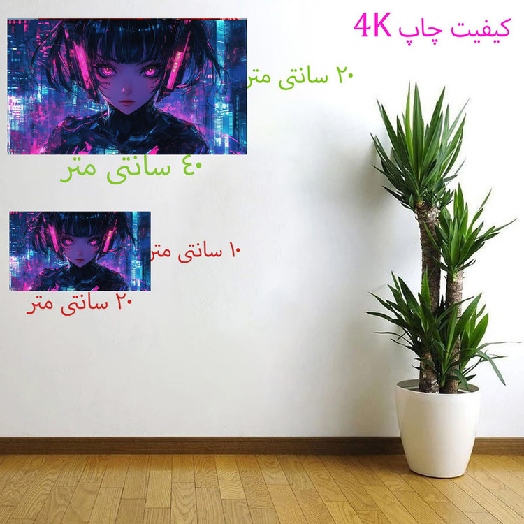 برچسب دیواری طرح انیمه 4k کد 3715