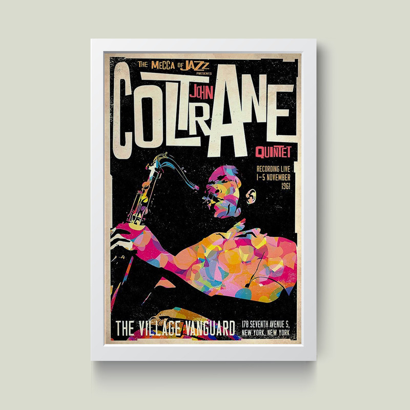 تابلو مدل مینیمال John Coltrane JAZZ کد m2425-b