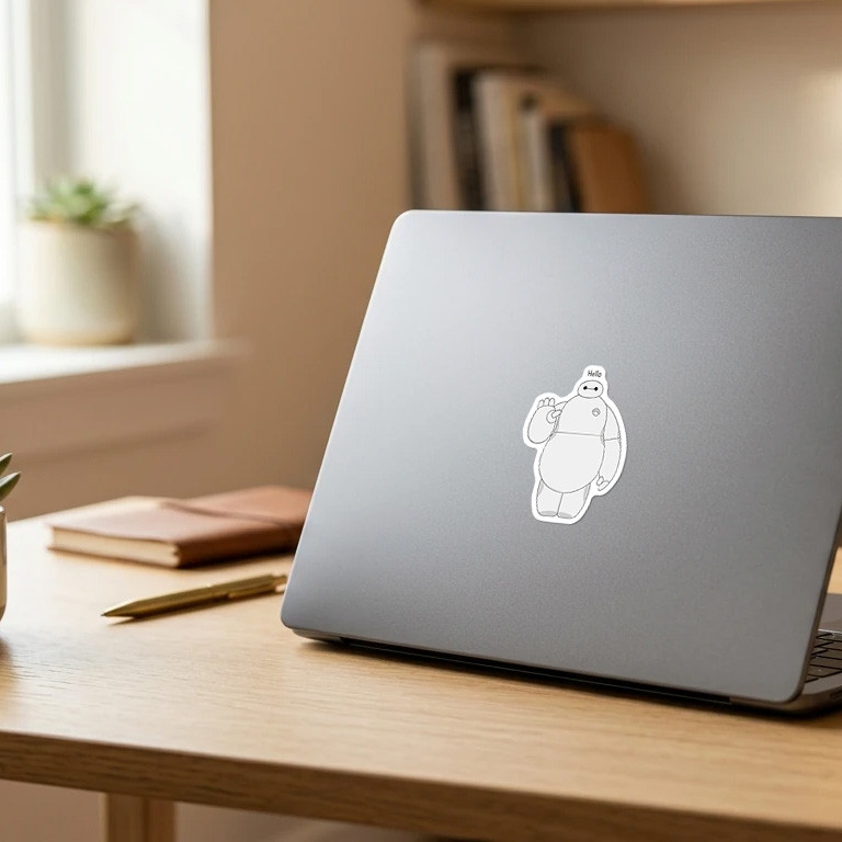 استیکر لپ تاپ و موبایل طرح Baymax