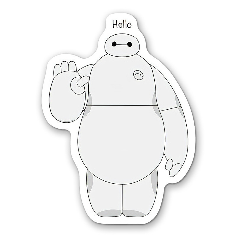 استیکر لپ تاپ و موبایل طرح Baymax