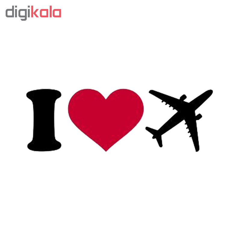 استیکر تزئینی موبایل طرح I Love Airplane مدل STM1146