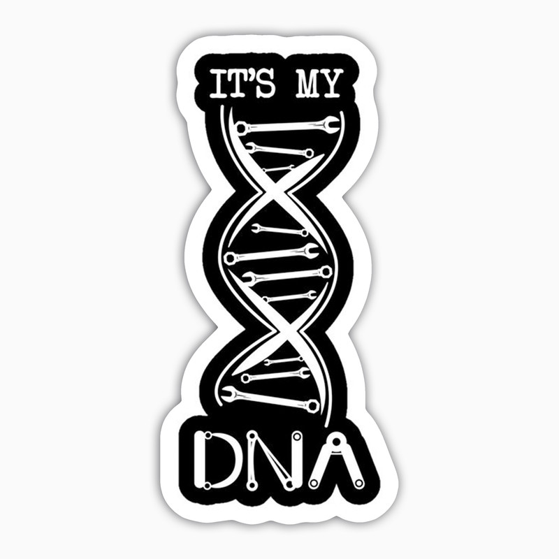 استیکر لپ تاپ بووم طرح نوشته مدل It is my DNA کد KT70