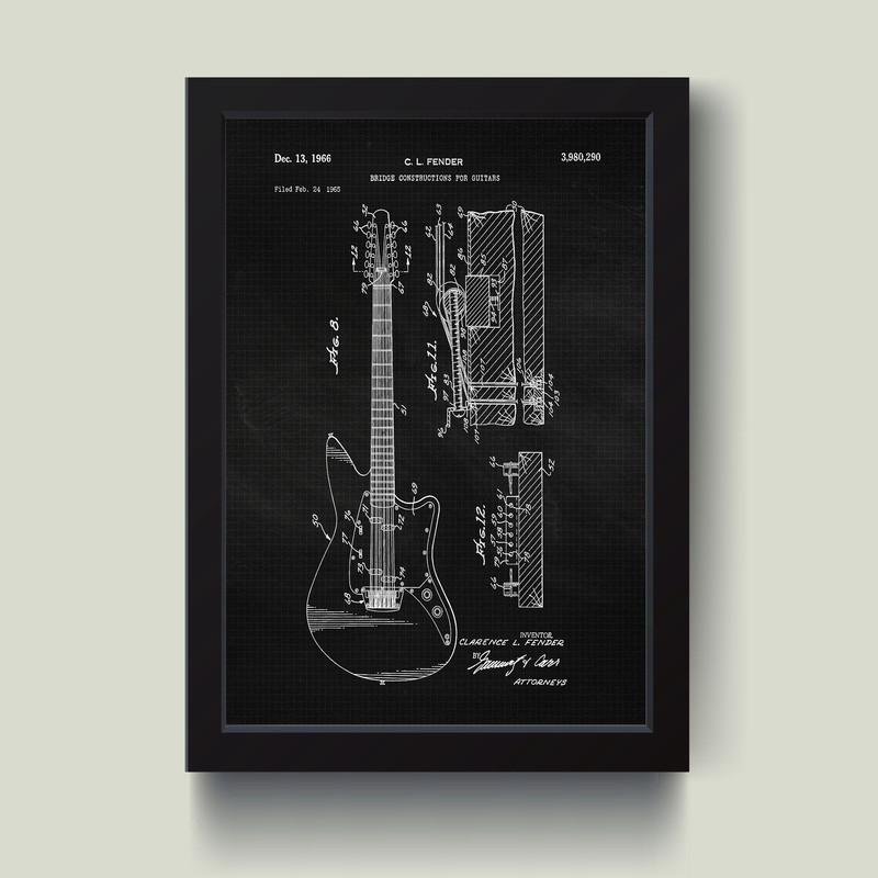 تابلو مدل Electric Guitar کدS1646-b