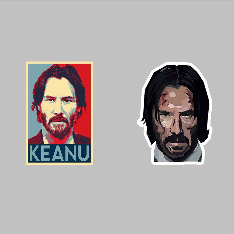 استیکر لپ تاپ کارنیکا طرح جان ویک مدل John Wick-2222115 مجموعه 2 عددی