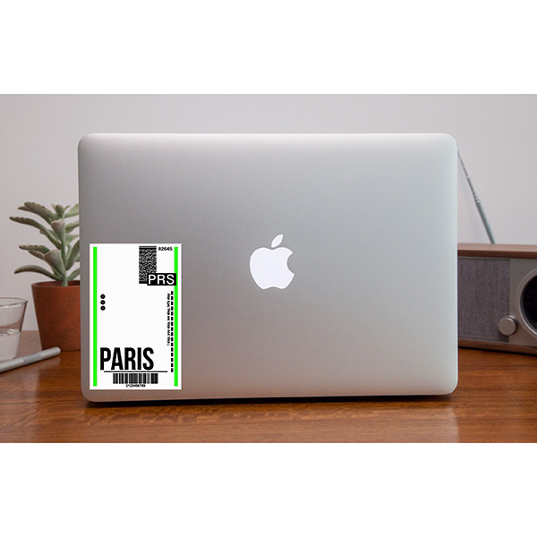 استیکر لپ تاپ مارکت میکس طرح تیکت پاریس Paris ticket کد 1120MMIX