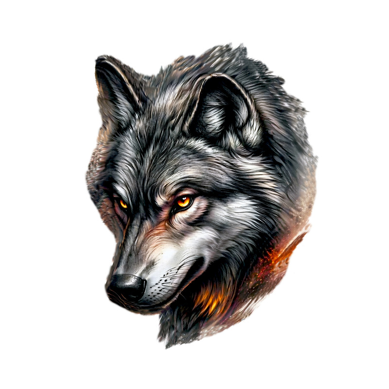 استیکر طرح گرگ کد wolf-001