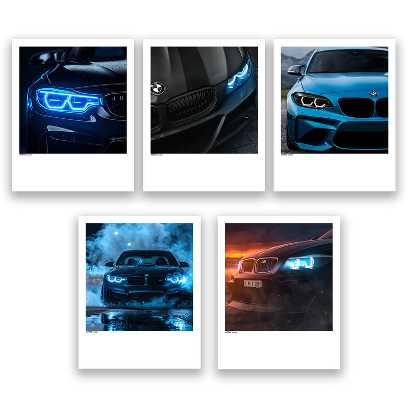 آویز تزیینی عرش مدل فانتزی ماشین اسپرت BMW کد Asa1301 مجموعه پنج عددی