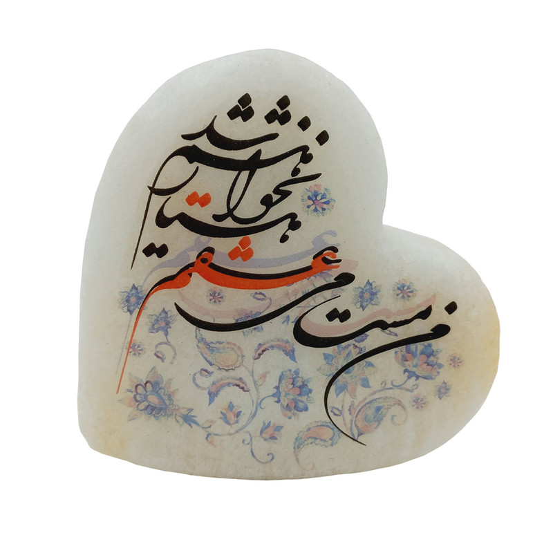 استند رومیزی تزیینی مدل دکوری سنگ نمک طرح قلب داشبوردی رومیزی کد 1