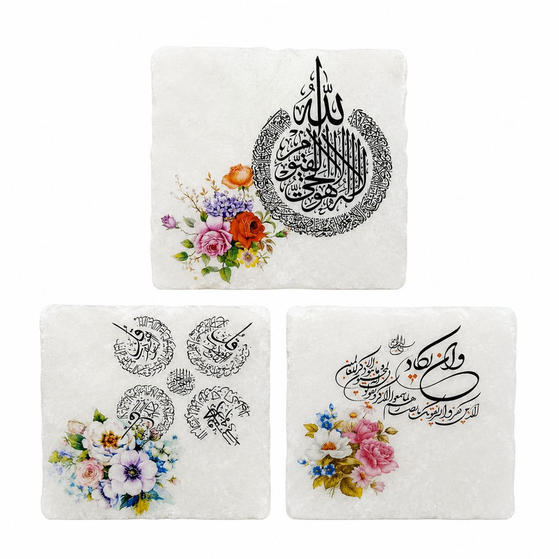 سنگ نمک دکوری مدل مربعی کد 08 بسته ۳ عددی