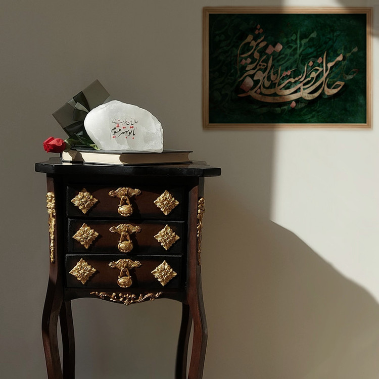 سنگ نمک دکوری مدل شعر کد DSH04