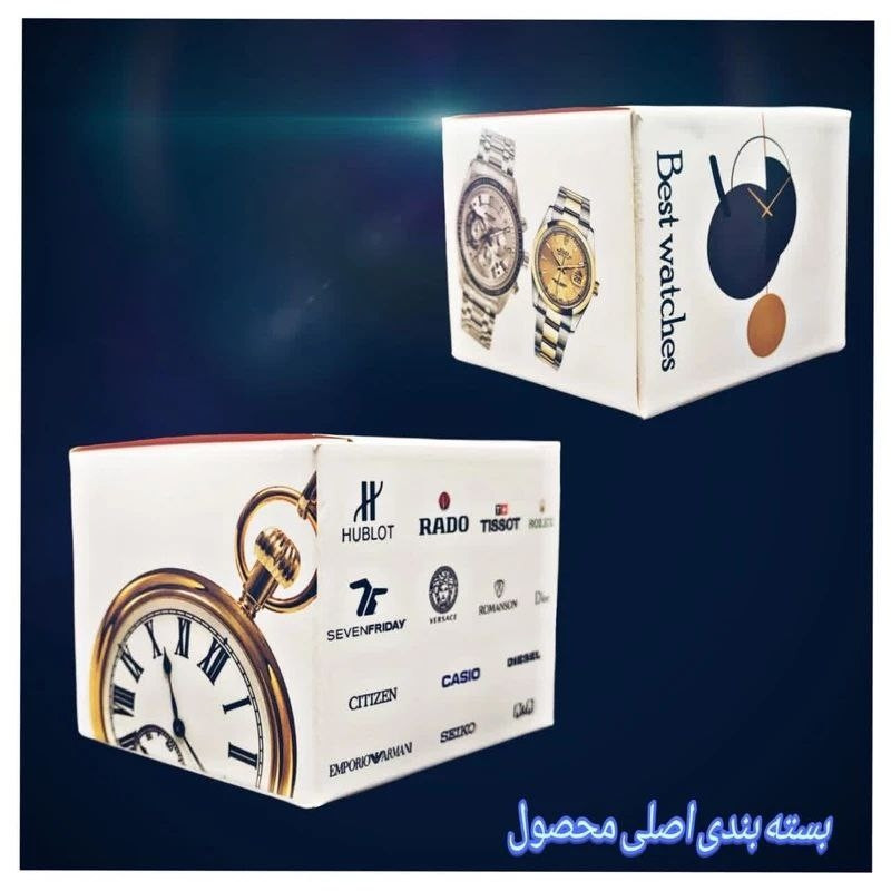 ساعت مچی عقربه ای مدل دو زمانه پمپی قاب شفاف کد golb