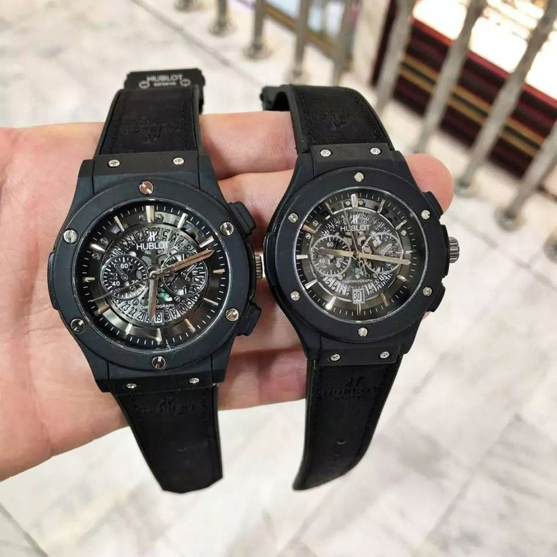 ست ساعت مچی عقربه ای زنانه و مردانه مدل اسکلتون بیگ بنگ M10_n