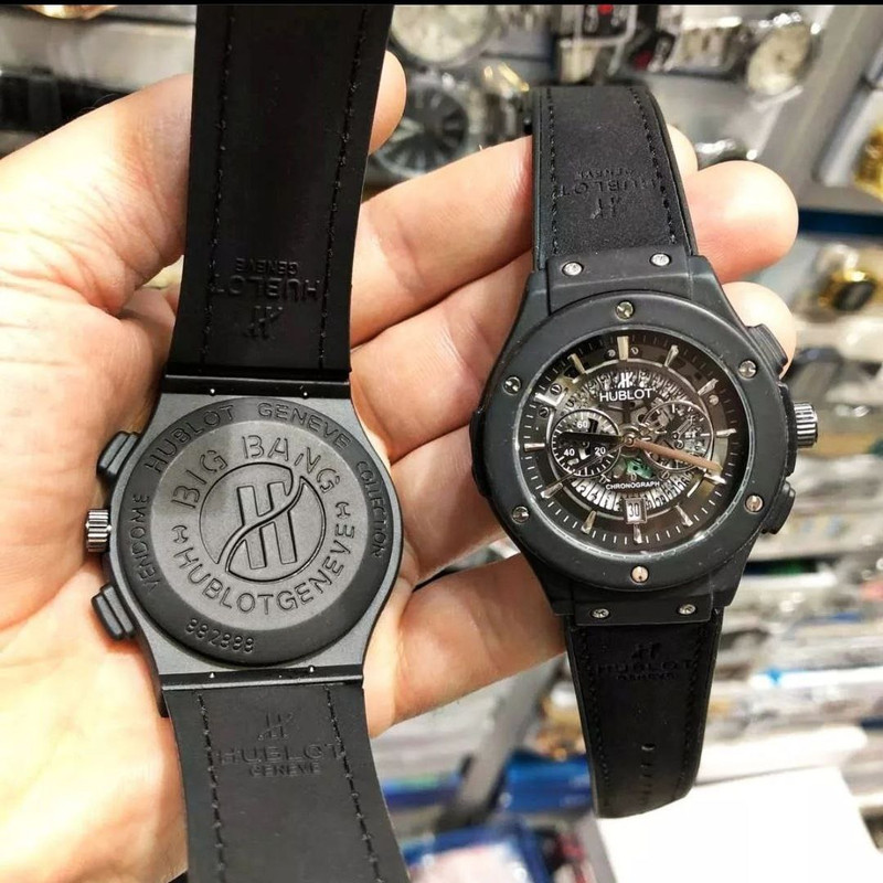 ست ساعت مچی عقربه ای زنانه و مردانه مدل اسکلتون بیگ بنگ M10_n