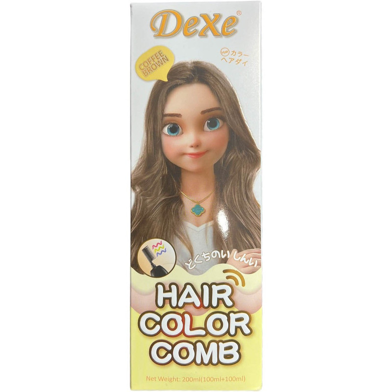 فوم رنگ مو موقت دکسی مدل Comb حجم 200 میلی لیتر رنگ قهوه ای
